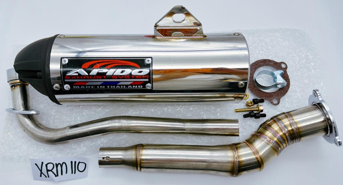 APIDO Exhaust Pipe - Honda Variant image - XRM110 / STAINLESS - APIDO-APIDO-EXHAUST-PIPE-HONDA-1C9DD782-XRM110-STAINLESS-03FC38C2