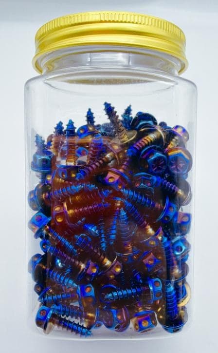 CSL SCREW ( NOT SOLD SEPARATELY) Variant image - CSL BODY BOLTS FLOWER TYPE /BOTTLE / BLUE / #5X16/5X15 TITANIUM - CSL-CSL-SCREW-NOT-SOLD-SEPARATELY-13F98584-5X16-5X15-TITANIUM-EB52BEB0