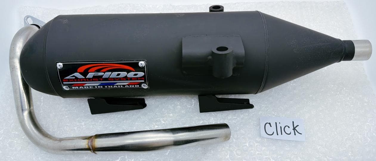 APIDO Exhaust Pipe - Honda Variant image - CLICK125/150 V1 / BLACK - APIDO-APIDO-EXHAUST-PIPE-HONDA-1C9DD782-CLICK125-150-V1-BLACK-DB9B34BA