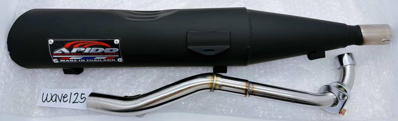 APIDO Exhaust Pipe - Honda Variant image - WAVE125 / BLACK - APIDO-APIDO-EXHAUST-PIPE-HONDA-1C9DD782-WAVE125-BLACK-B692CFBB