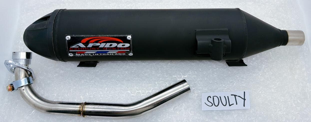 APIDO Exhaust Pipe - Yamaha Variant image - MIO SOULTY / BLACK - APIDO-APIDO-EXHAUST-PIPE-YAMAHA-31DA6409-MIO-SOULTY-BLACK-E62627A0