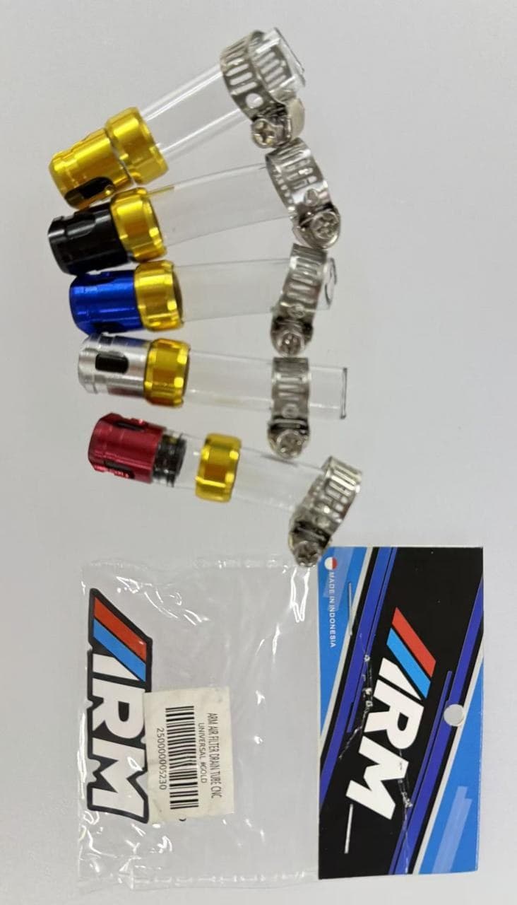 CSL ACCESSORIES - Other Fitments Variant image - ARM AIR FILTER DRAIN TUBE CNC UNIVERSAL BLACK/SILVER/GOLD/ / RED - CSL-CSL-ACCESSORIES-OTHER-FITMENTS-593BB346-ARM-AIR-FILTER-DRAIN-TUBE-CNC-UNIVERSAL-BLAC-8702F88