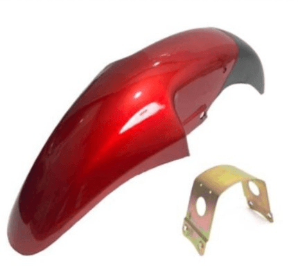 OK Front Fender - Kawasaki/Bajaj Variant image - CT100 WITH BRACKET A68 / BLACK/RED / OK-A68-1-2 - OK-OK-FRONT-FENDER-KAWASAKI-BAJAJ-8E8A5F4D-OK-A68-1-2-A1C393B5