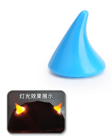 OK HELMET DEVIL HORN WITH LIGHT OK HELMET DEVIL HORN WITH LIGHT - Main image