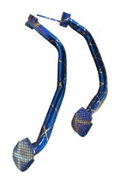 OK BRAKE PEDAL CROSS DESIGN BLUE/SILVER