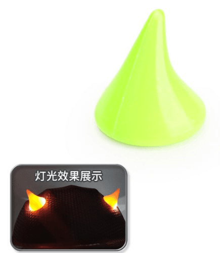 OK HELMET DEVIL HORN WITH LIGHT Variant image - LIGHT GREEN / OK-8895-7 - OK-OK-HELMET-DEVIL-HORN-WITH-LIGHT-1E956900-OK-8895-7-B9DEC494