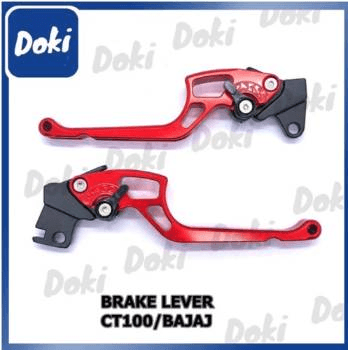 OK Brake Lever - Kawasaki/Bajaj Variant image - CT100/BAJAJ S38-119-129 / RED / OK-TS38-2 - OK-OK-BRAKE-LEVER-KAWASAKI-BAJAJ-9EFB0EE2-OK-TS38-2-C1A5C9D0