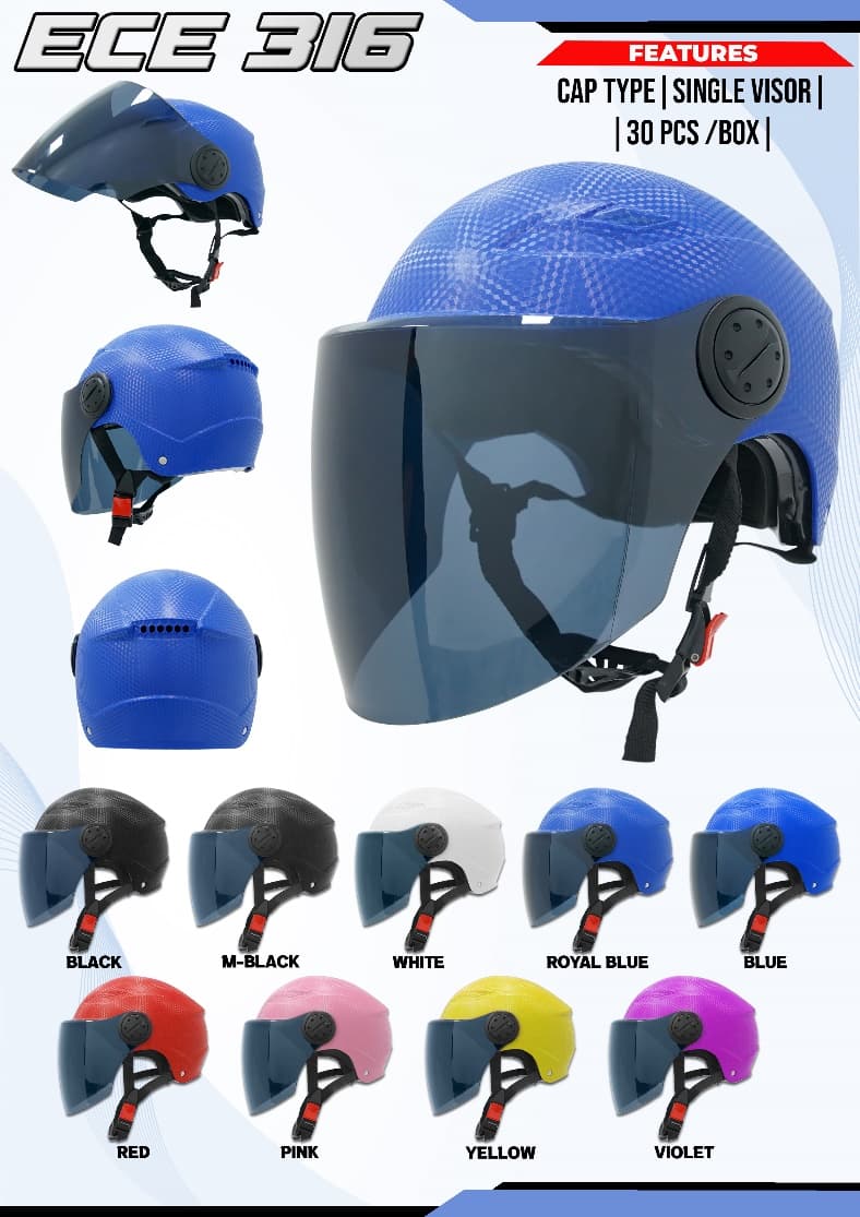 HNJ ECE 316 Half Face Helmet