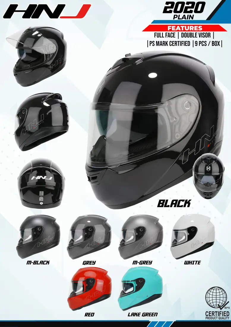 HNJ 2020 Plain Full Face Helmet HNJ 2020 Plain Full Face Helmet - Main image