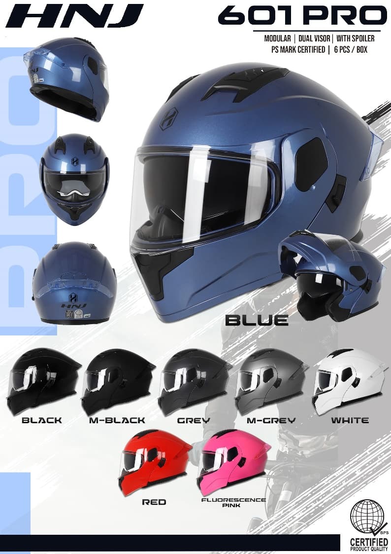 HNJ 601 Plain Modular Helmet