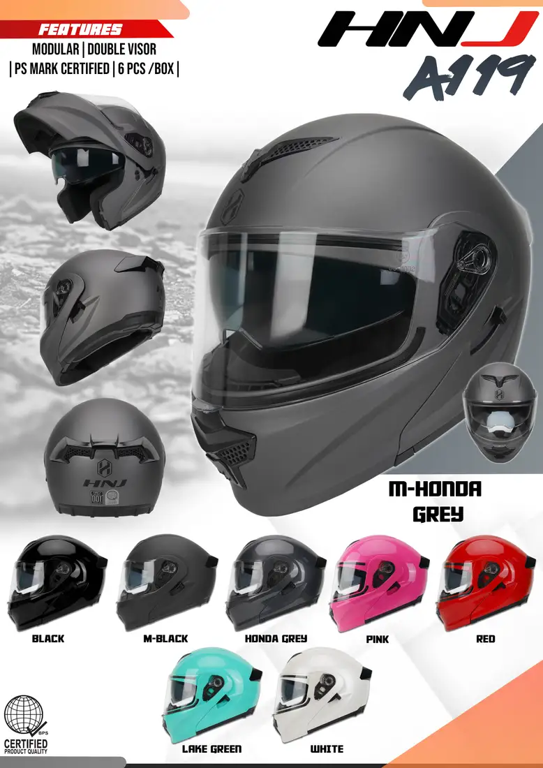 HNJ A119 Plain Modular Helmet