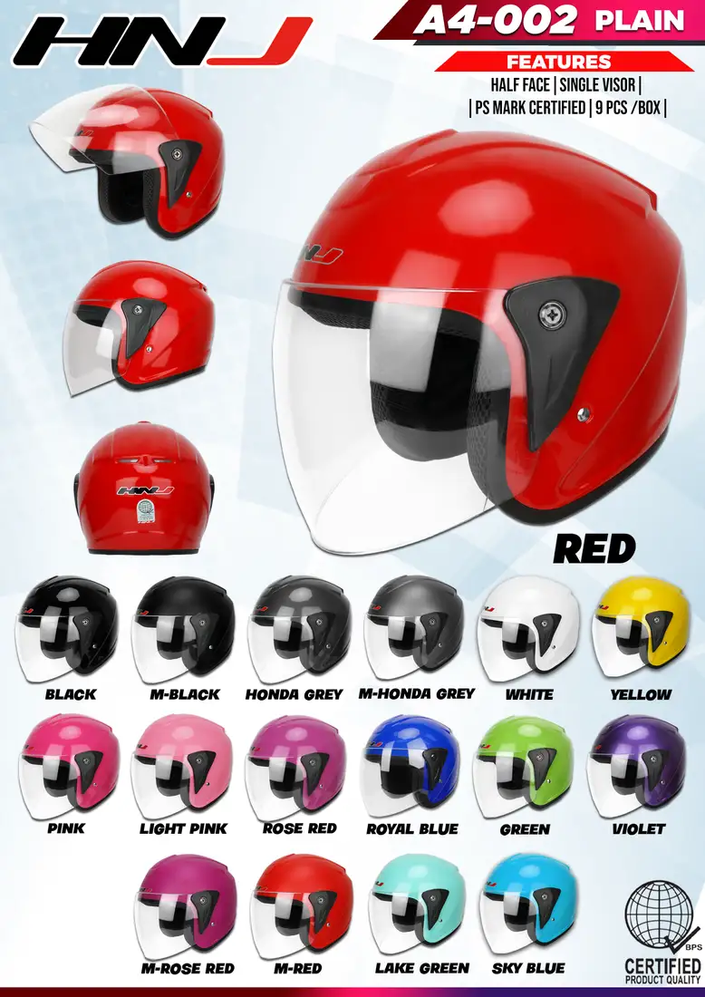 HNJ A4-002 Half Face Helmet