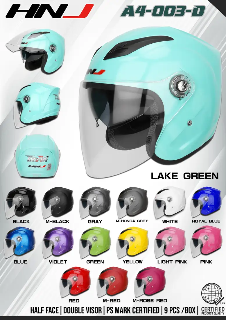 HNJ A4-003-D Half Face Helmet