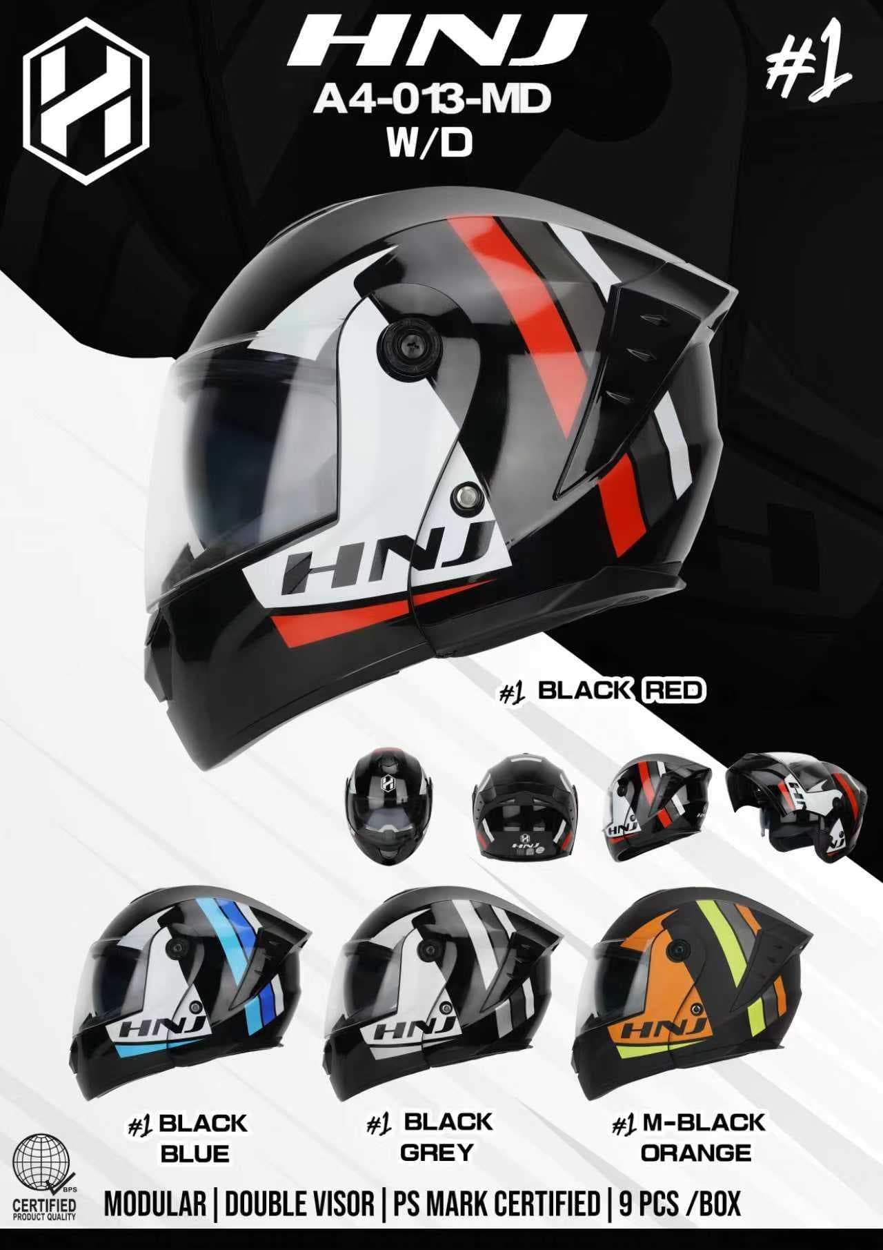 HNJ A4-013-MD Graphic - 1# BLACK BLUE Modular Helmet HNJ A4-013-MD Graphic - 1# BLACK BLUE Modular Helmet - Main image