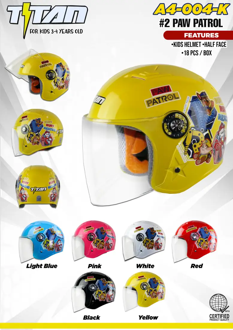 TITAN A4-004-K Paw Patrol Kids Helmet