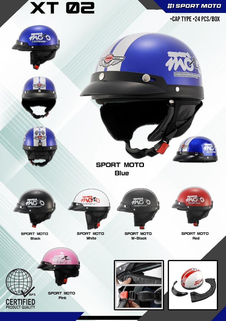 HNJ XT02 Sport Moto Half Face Helmet HNJ XT02 Sport Moto Half Face Helmet - Main image