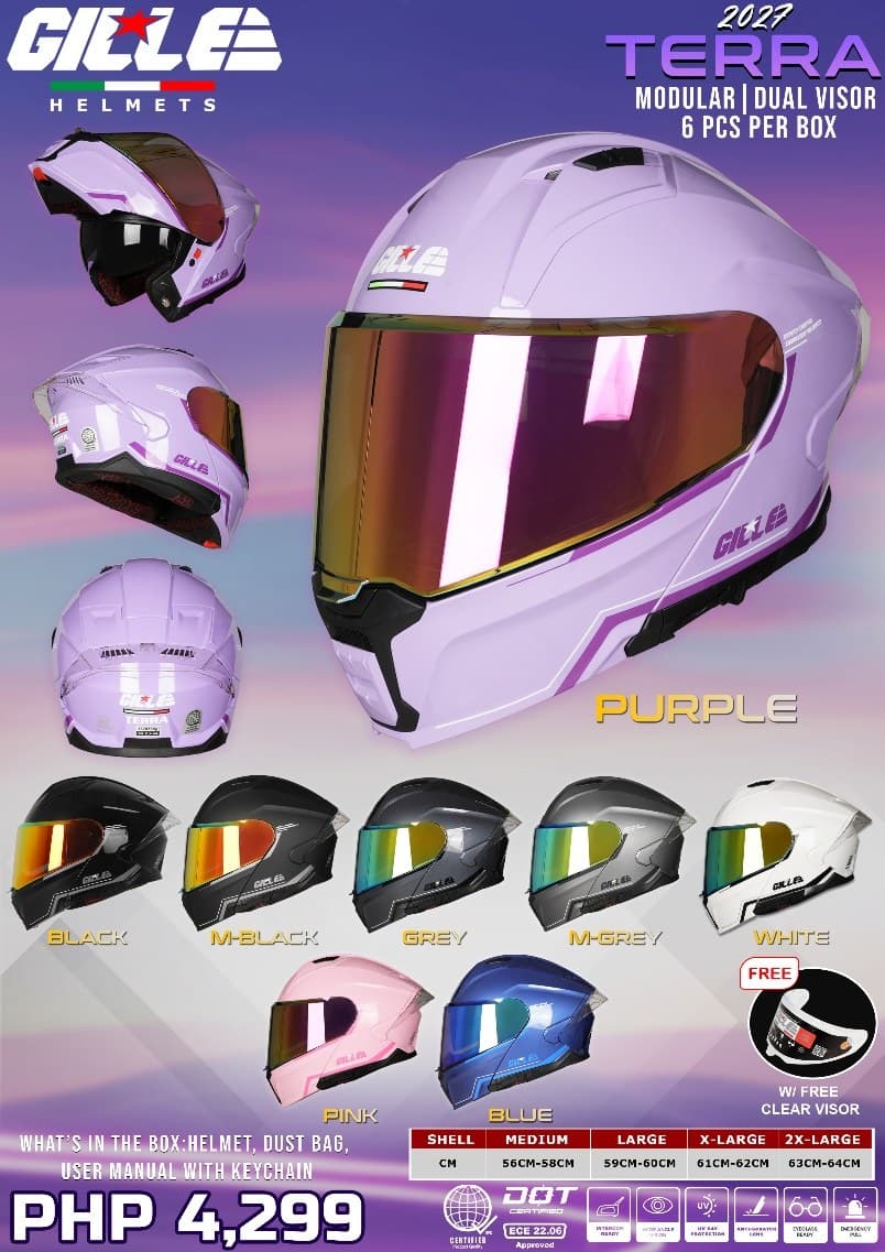 GILLE 2027 Terra Plain Modular Motorcycle Helmet