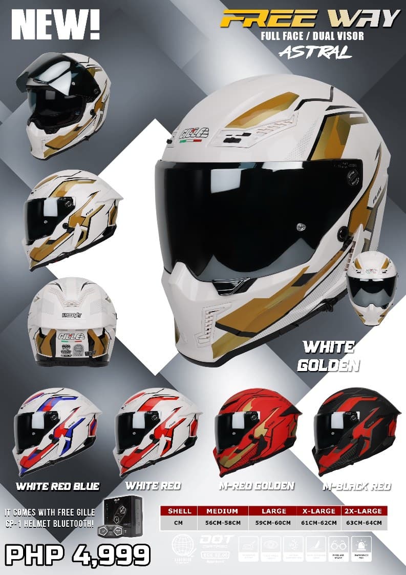 GILLE Astral W/D Full Face Motorcycle Helmet