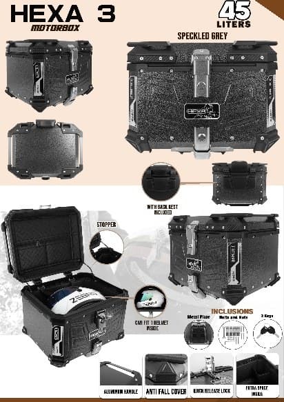 HEXA-3 Box Motorcycle Top Box