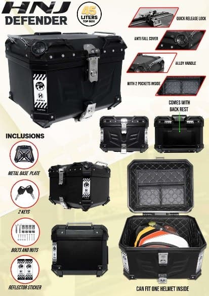 HNJ 45L Defender Motorcycle Top Box