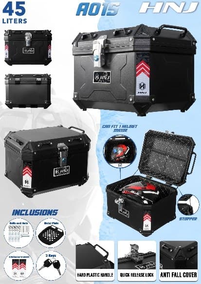 HNJ A01S Box (Metal Plate) Motorcycle Top Box