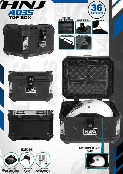 HNJ A03S Box (Metal Plate) Motorcycle Top Box