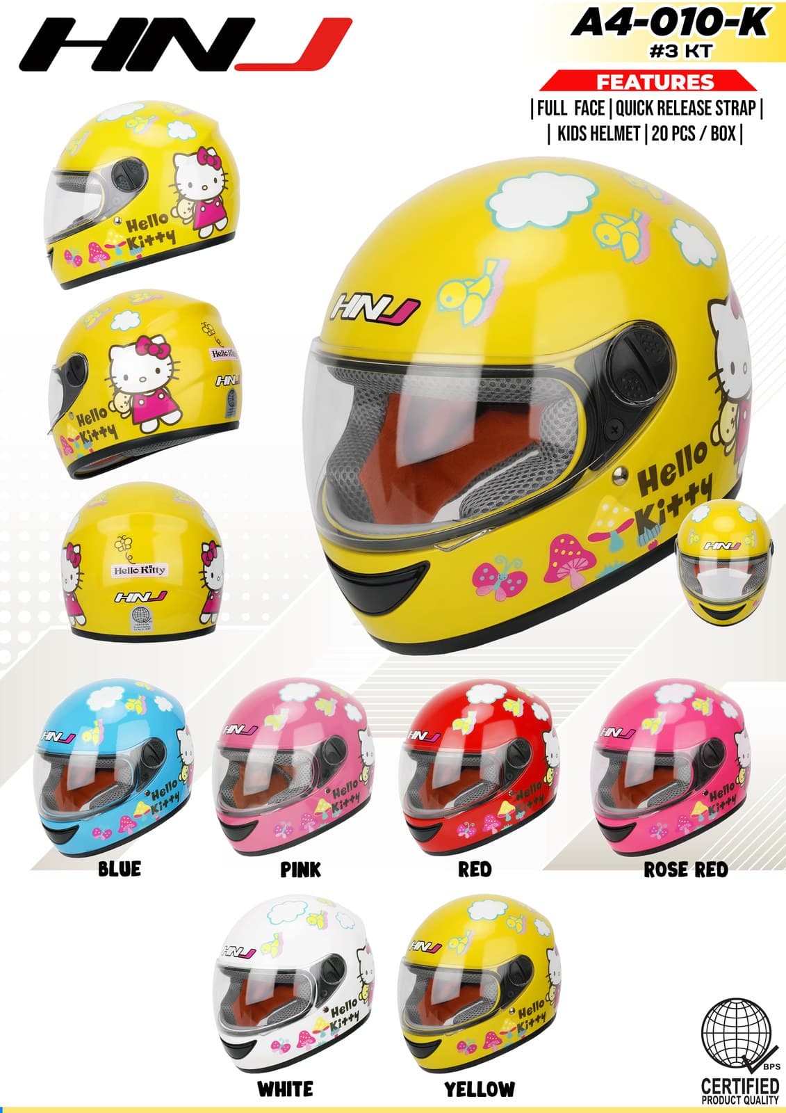 HNJ A4-010-K Kids Motorcycle Helmet