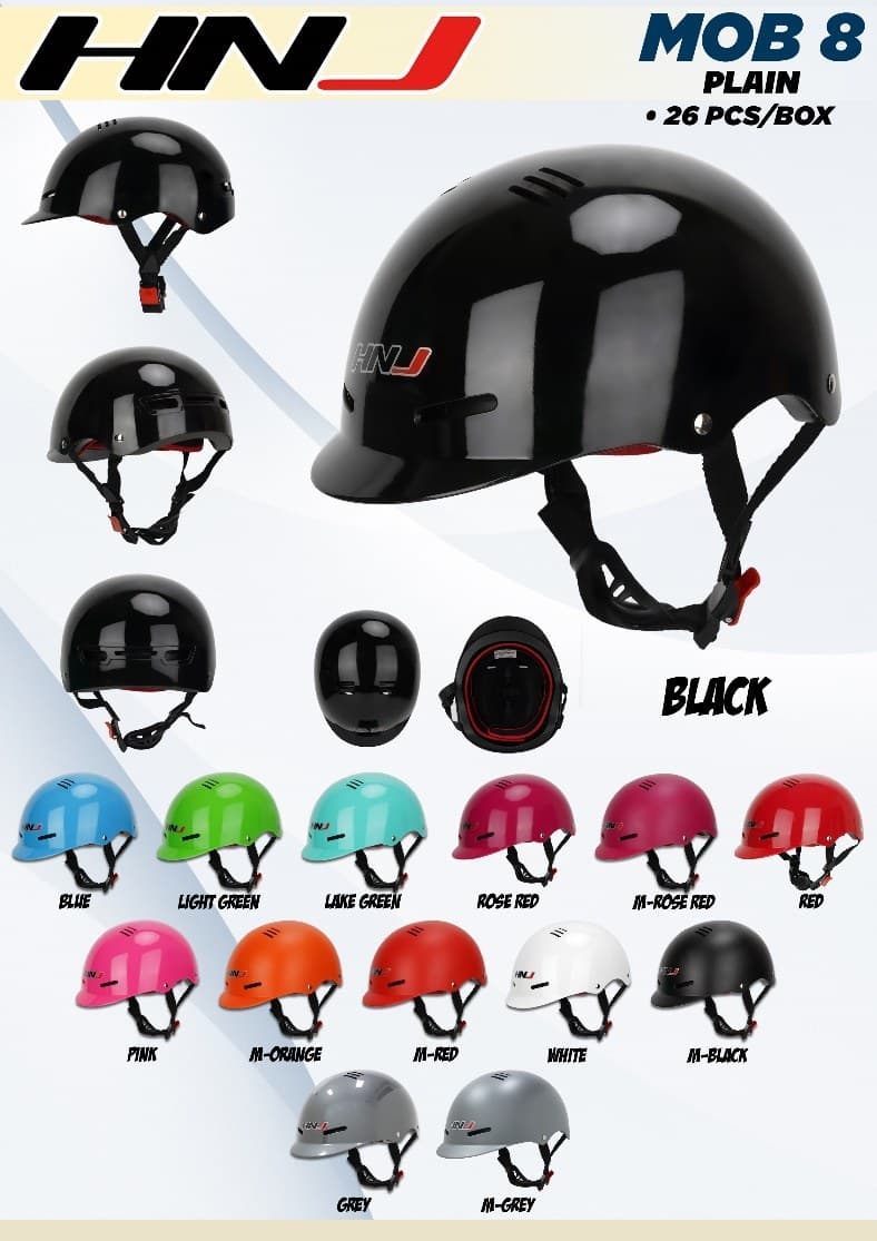MOB-8 Plain Kids Motorcycle Helmet