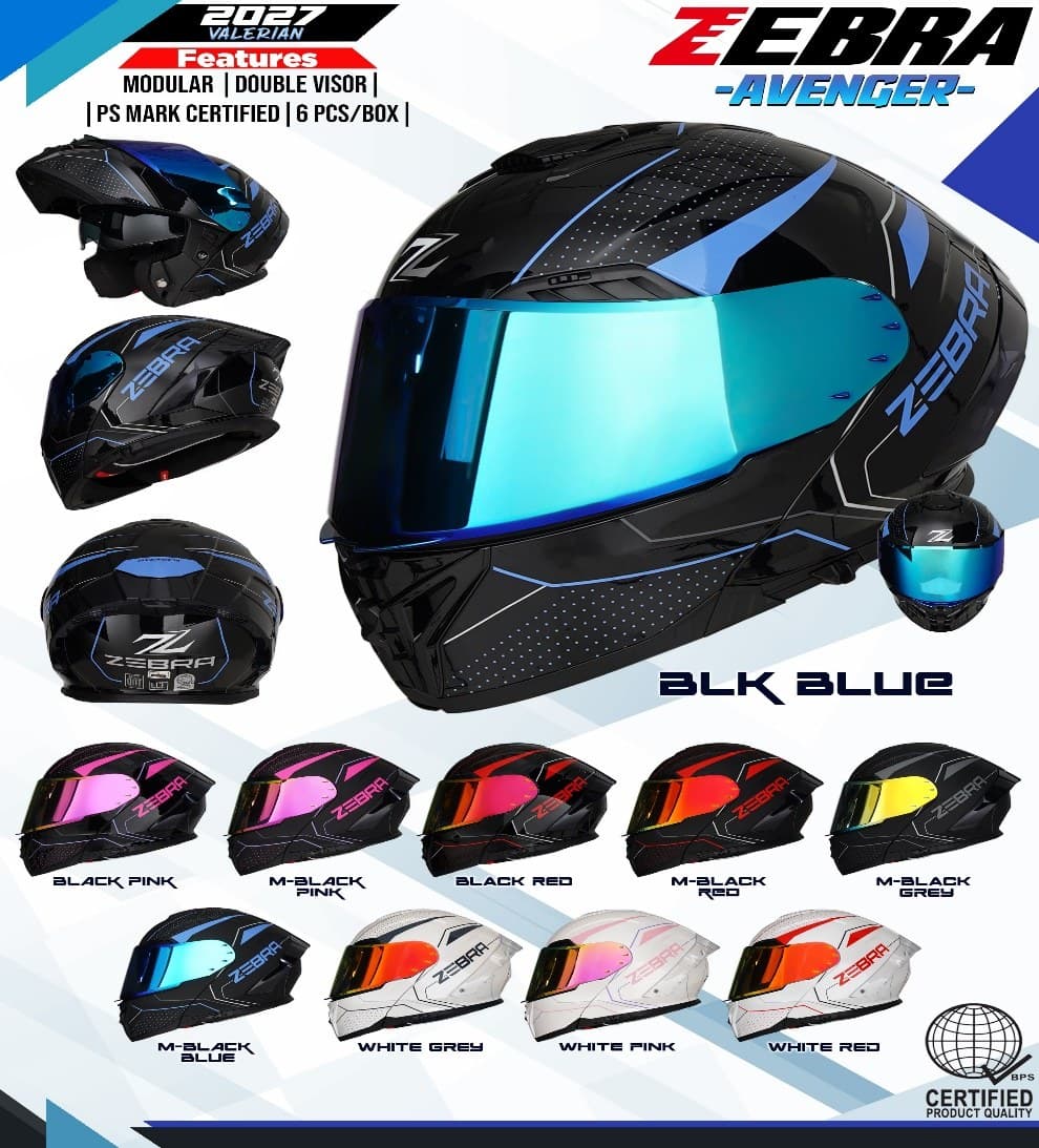 ZEBRA 2027 Valerian W/D Modular Motorcycle Helmet