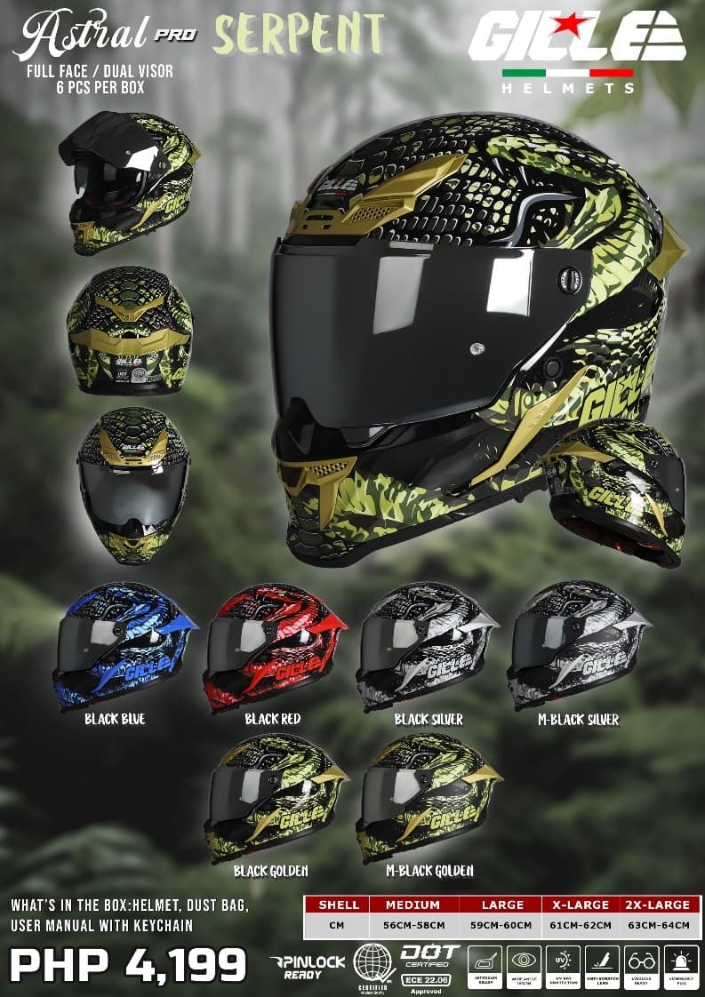 GILLE 135-ASTRAL PRO Graphic Full Face Helmet Design 2