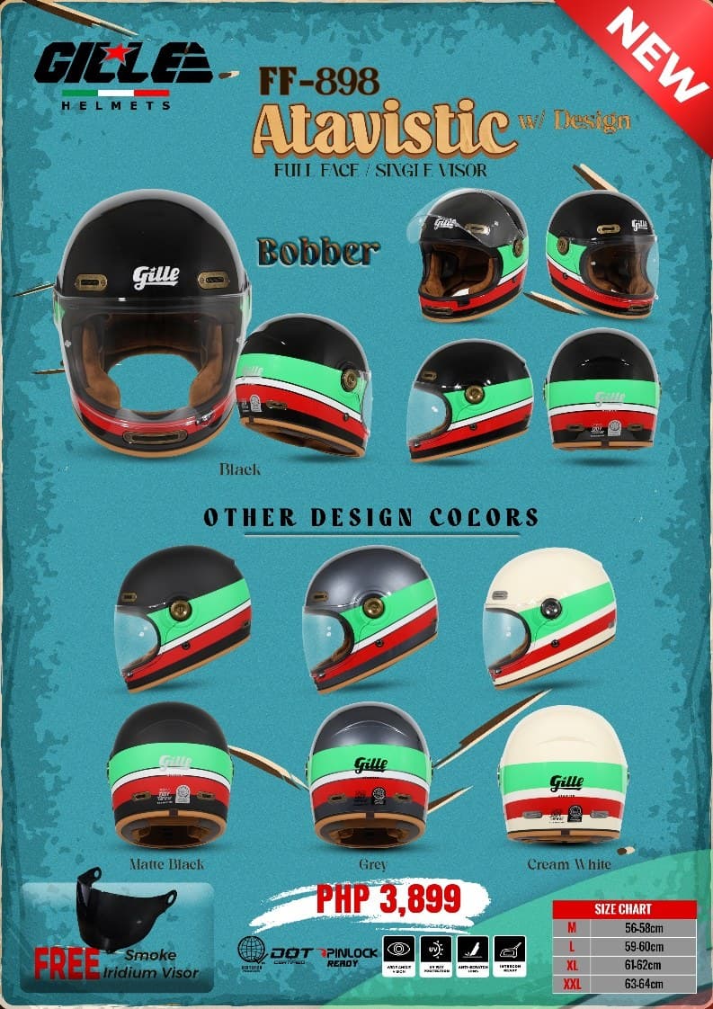 GILLE FF898 ATAVISTIC Graphic Full Face Helmet Design 3 GILLE FF898 ATAVISTIC Graphic Full Face Helmet Design 3 - Main image