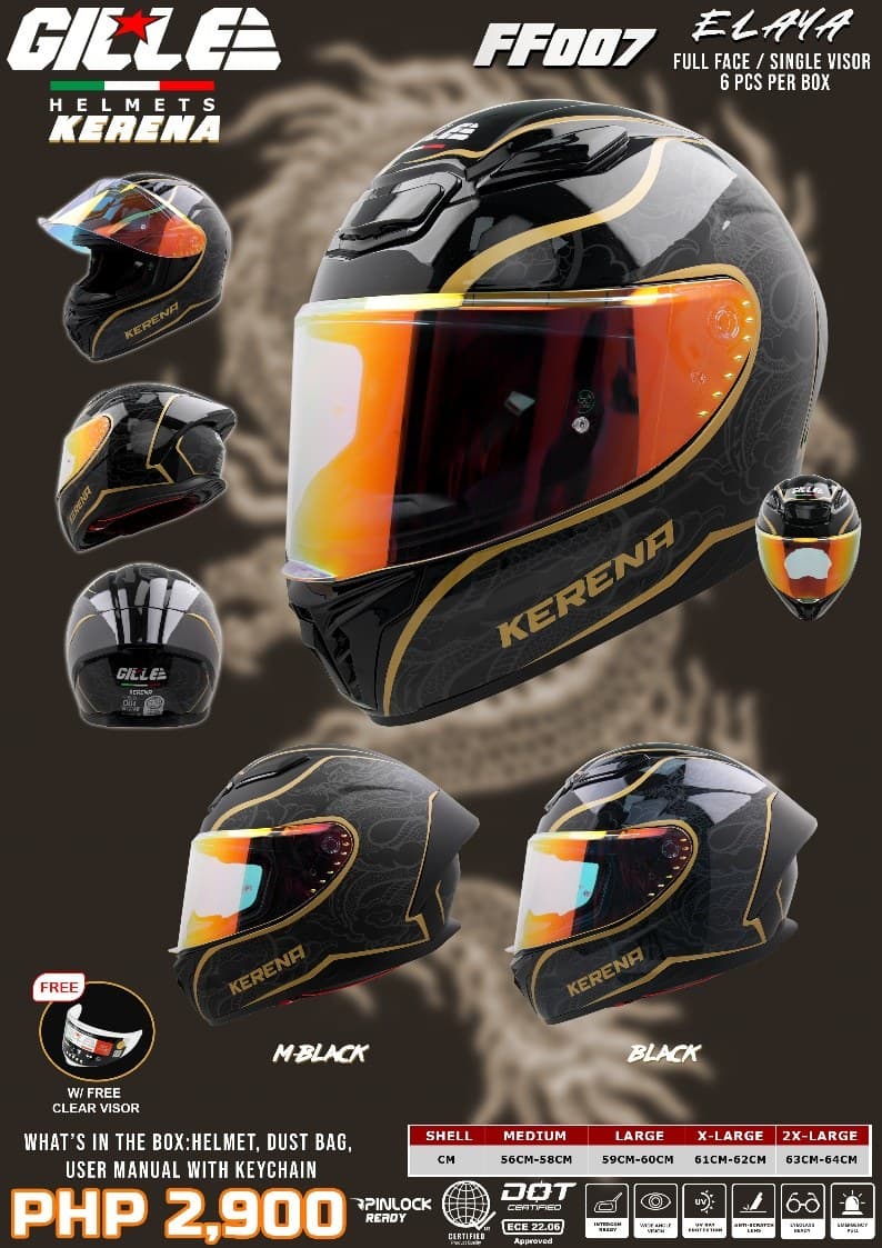 GILLE FF007 KERENA Graphic Full Face Helmet Design 2 GILLE FF007 KERENA Graphic Full Face Helmet Design 2 - Main image