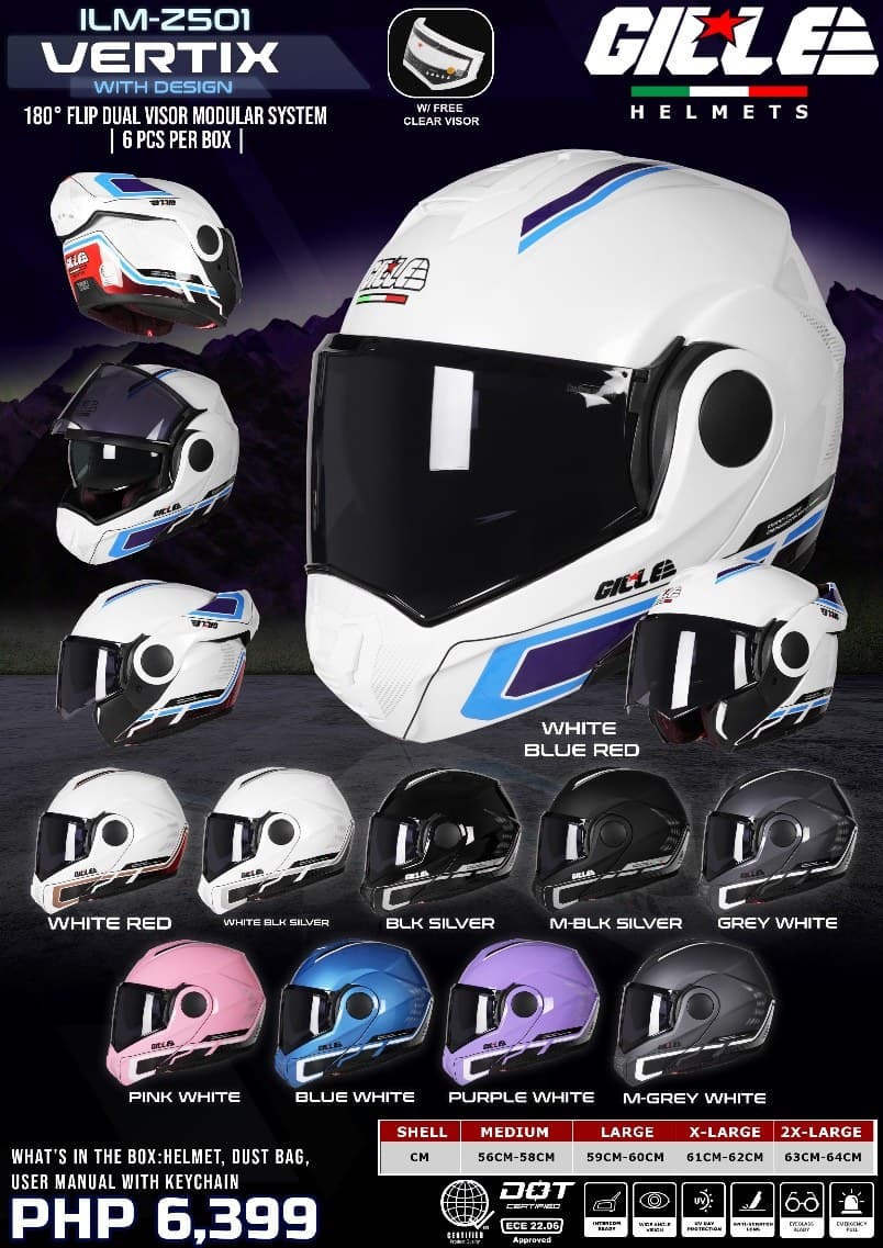 GILLE ILM-Z501 VERTIX Graphic Modular Helmet