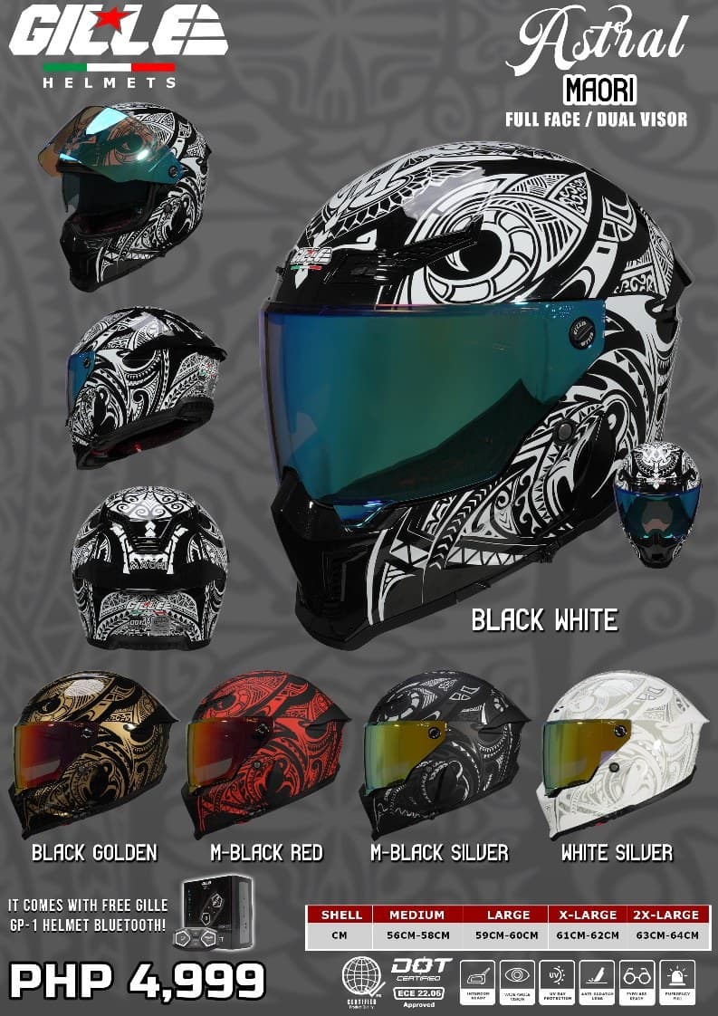 GILLE ASTRAL Graphic Full Face Helmet Design 1
