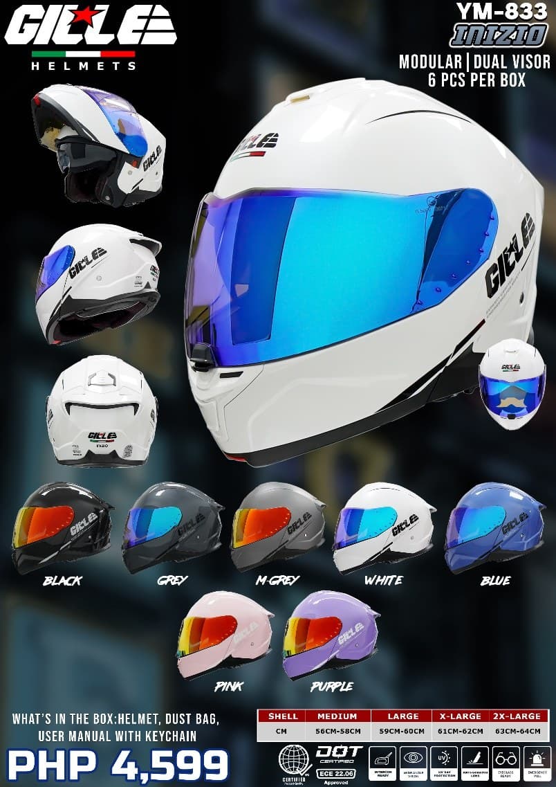 GILLE YM-833 INIZIO Plain Modular Helmet